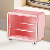 Maxbell Action Figure Display Case Cabinet Toys Miniatures Models Cars Organizer Box Pink