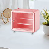 Maxbell Action Figure Display Case Cabinet Toys Miniatures Models Cars Organizer Box Pink