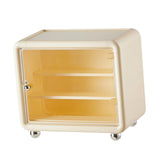 Maxbell Action Figure Display Case Cabinet Toys Miniatures Models Cars Organizer Box Cream