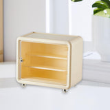 Maxbell Action Figure Display Case Cabinet Toys Miniatures Models Cars Organizer Box Cream