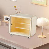 Maxbell Action Figure Display Case Cabinet Toys Miniatures Models Cars Organizer Box Cream