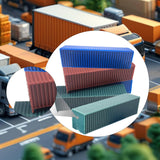Maxbell 5x Miniature Container Models Crafts Mini for Train Layout Gaming Terrain M