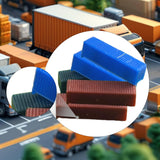 Maxbell 5x Miniature Container Models Crafts Mini for Train Layout Gaming Terrain XS