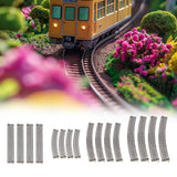 Maxbell 4Pcs HO Scale Track DIY Scene Railroad Track for 1:87 Birthdays