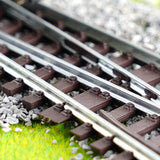 Maxbell 4Pcs HO Scale Track DIY Scene Railroad Track for 1:87 Birthdays