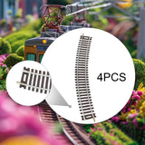 Maxbell 4Pcs HO Scale Track DIY Scene Railroad Track for 1:87 Birthdays
