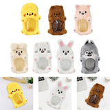 Maxbell Plush Photocard Holder Portable Protector Hanging Decoration Protective Case Gray Wolf