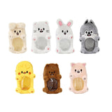 Maxbell Plush Photocard Holder Portable Protector Hanging Decoration Protective Case Gray Wolf