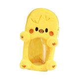 Maxbell Plush Photocard Holder Portable Protector Hanging Decoration Protective Case Yellow Chicken