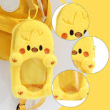 Maxbell Plush Photocard Holder Portable Protector Hanging Decoration Protective Case Yellow Chicken