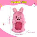 Maxbell Plush Photocard Holder Soft Lovely Pig Shaped Cartoon Small Doll Storage Bag