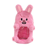 Maxbell Plush Photocard Holder Soft Lovely Pig Shaped Cartoon Small Doll Storage Bag