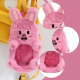 Maxbell Plush Photocard Holder Soft Lovely Pig Shaped Cartoon Small Doll Storage Bag