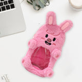 Maxbell Plush Photocard Holder Soft Lovely Pig Shaped Cartoon Small Doll Storage Bag