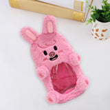 Maxbell Plush Photocard Holder Soft Lovely Pig Shaped Cartoon Small Doll Storage Bag