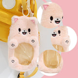 Maxbell Plush Photocard Holder Portable Protector Hanging Decoration Protective Case Fox