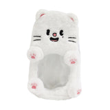 Maxbell Plush Photocard Holder Portable Protector Hanging Decoration Protective Case White Cat
