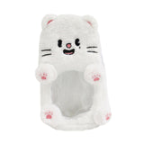 Maxbell Plush Photocard Holder Portable Protector Hanging Decoration Protective Case White Cat