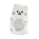 Maxbell Plush Photocard Holder Portable Protector Hanging Decoration Protective Case White Cat