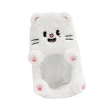 Maxbell Plush Photocard Holder Portable Protector Hanging Decoration Protective Case White Cat