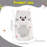Maxbell Plush Photocard Holder Portable Protector Hanging Decoration Protective Case White Cat