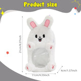 Maxbell Plush Photocard Holder Portable Protector Hanging Decoration Protective Case White Bunny