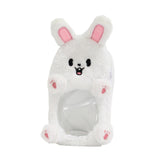 Maxbell Plush Photocard Holder Portable Protector Hanging Decoration Protective Case White Bunny