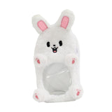Maxbell Plush Photocard Holder Portable Protector Hanging Decoration Protective Case White Bunny