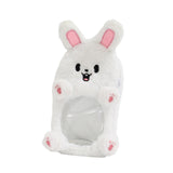 Maxbell Plush Photocard Holder Portable Protector Hanging Decoration Protective Case White Bunny