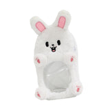 Maxbell Plush Photocard Holder Portable Protector Hanging Decoration Protective Case White Bunny