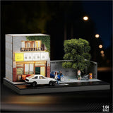 Maxbell 1:64 Scale Japanese Tofu Shop Model Collector Diecast Car Model Display Case
