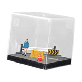 Maxbell 1:64 Scale Miniature Figure Road Street Scene Props for Dollhouse Decoration Blue Figure