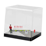 Maxbell 1:64 Scale Miniature Figure Road Street Scene Props for Dollhouse Decoration Red Figure