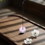 Maxbell Incense Stick Holder Ceramic Cute Desktop Ornament for Table Office Tea Room