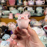 Maxbell Pig Statue Collections Artwork Ceramic Tea Pet for Tea House Cabinet Bedroom