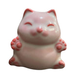 Maxbell Cat Statue Mini Animal Figurine Ceramic Tea Pet for Fireplace Bedroom Indoor A
