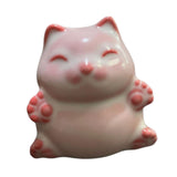 Maxbell Cat Statue Mini Animal Figurine Ceramic Tea Pet for Fireplace Bedroom Indoor A