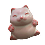 Maxbell Cat Statue Mini Animal Figurine Ceramic Tea Pet for Fireplace Bedroom Indoor A