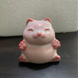 Maxbell Cat Statue Mini Animal Figurine Ceramic Tea Pet for Fireplace Bedroom Indoor A