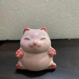 Maxbell Cat Statue Mini Animal Figurine Ceramic Tea Pet for Fireplace Bedroom Indoor A