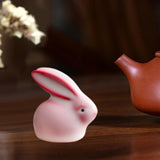 Maxbell Ceramic Rabbit Figurine Souvenir Bunny Statue for Desktop Bedroom Decoration