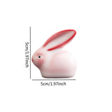 Maxbell Ceramic Rabbit Figurine Souvenir Bunny Statue for Desktop Bedroom Decoration