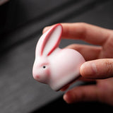 Maxbell Ceramic Rabbit Figurine Souvenir Bunny Statue for Desktop Bedroom Decoration