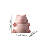 Maxbell Cat Statue Mini Animal Figurine Ceramic Tea Pet for Fireplace Bedroom Indoor B