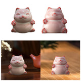 Maxbell Cat Statue Mini Animal Figurine Ceramic Tea Pet for Fireplace Bedroom Indoor B