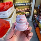 Maxbell Cat Statue Mini Animal Figurine Ceramic Tea Pet for Fireplace Bedroom Indoor B