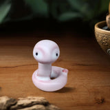 Maxbell Ceramic Snake Figurine Lifelike Portable Snake Ornament for Shelf Home Decor