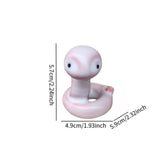 Maxbell Ceramic Snake Figurine Lifelike Portable Snake Ornament for Shelf Home Decor