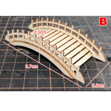 Maxbell DIY Building Model Assembly Kit 1/50 Handmade Fun Gift Micro Landscape Decor Arch Bridges B