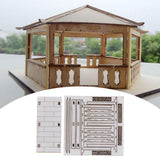 Maxbell DIY Building Model Assembly Kit 1/50 Handmade Fun Gift Micro Landscape Decor Covered Bridge